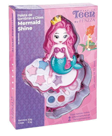 PALETA DE SOMBRAS E GLOSS - MERMAID SHINE / FENZZA