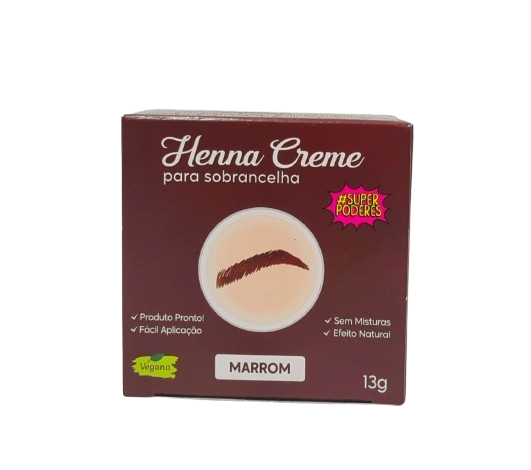 HENNA EM CREME PARA SOBRANCELHA - MARROM / #SUPERPODERES