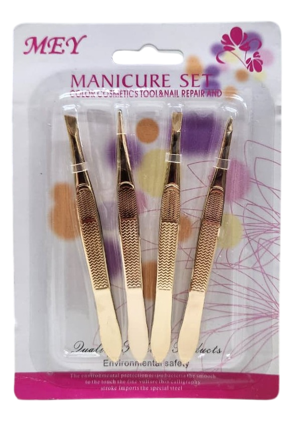 KIT COM 4 PINÇAS DOURADAS/ MEY