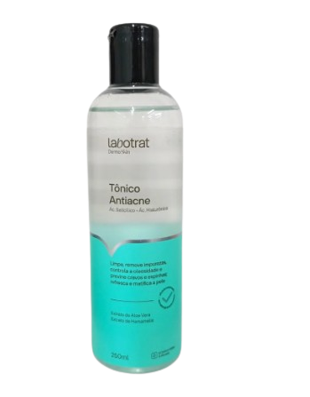 TÔNICO ANTIACNE 250ML - COM ÁCIDO SALICÍLICO E ÁCIDO HIALURÔNICO / LABOTRAT