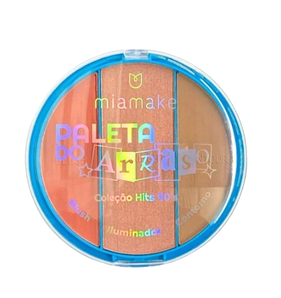 PALETA DO ARRASO - TRIO DE ILUMINADOR, BLUSH E CONTORNO / MIA MAKE