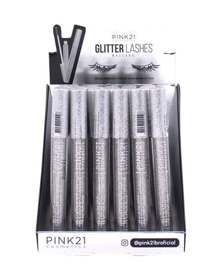 BOX MÁSCARA DE CÍLIOS - GLITTER LASHES / PINK 21