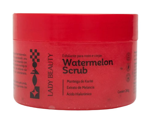 ESFOLIANTE PARA ROSTO E CORPO - WATERMELON SCRUB / LADY BEAUTY