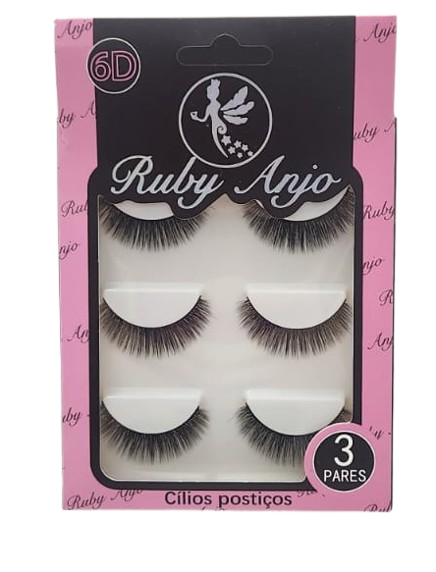 CARTELA COM CÍLIOS POSTIÇOS - RA-476 / RUBY ANJO