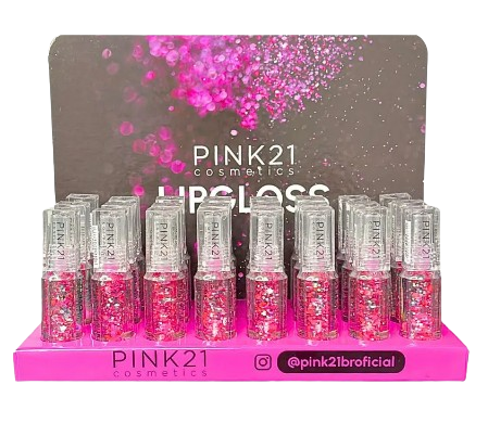 LIP GLOSS MÁGICO COM GLITTER / PINK 21