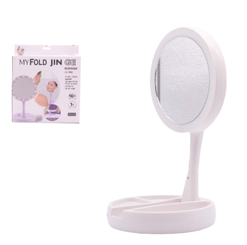 ESPELHO DE MESA DOBRÁVEL COM LED