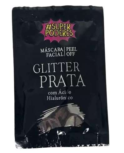 MÁSCARA PEEL GLITTER PRATA / #SUPERPODERES