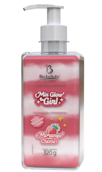 HIDRATANTE BEIJÁVEL MIX GLOW GIRL - MORANGO COM CREME / BIO INSTINTO