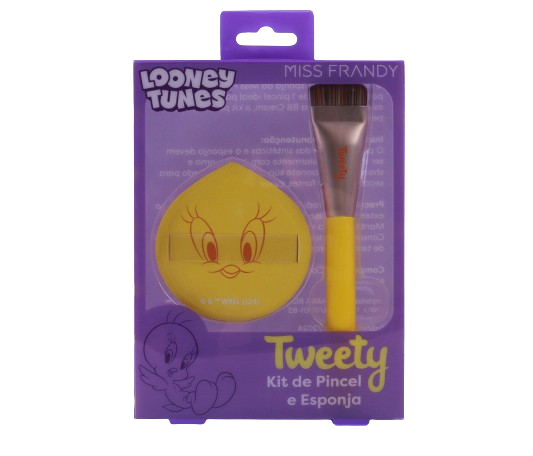 KIT DE PINCEL E ESPONJA TWEETY/MISS FRANDY