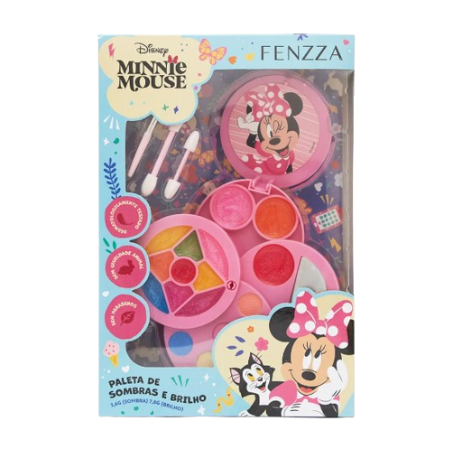 PALETA DE SOMBRAS E BRILHO  - MINNIE MOUSE DIS019 / FENZZA
