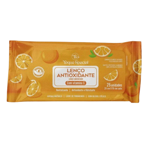 LENÇO UMEDECIDO ANTIOXIDANTE COM VITAMINA C  / TOQUE SPECIAL