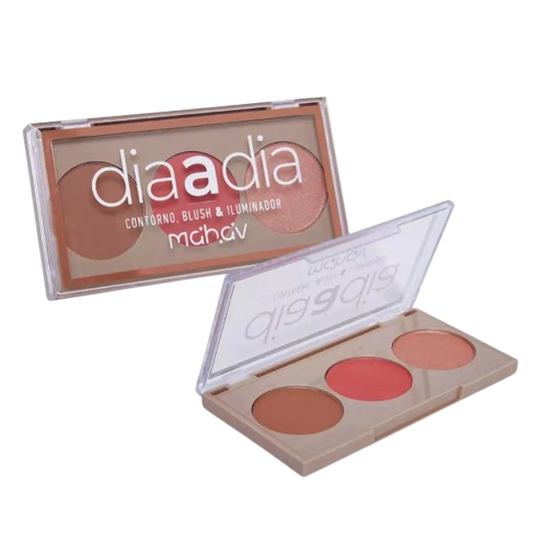 CONTORNO, BLUSH E ILUMINADOR-DIA A DIA / MAHAV