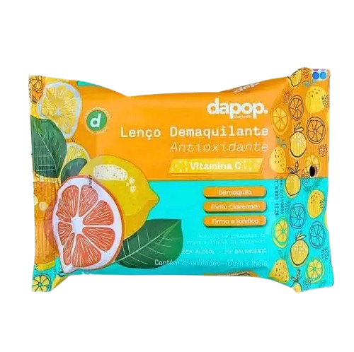 LENÇO DEMAQUILANTE ANTIOXIDANTE VITAMINA C / DAPOP