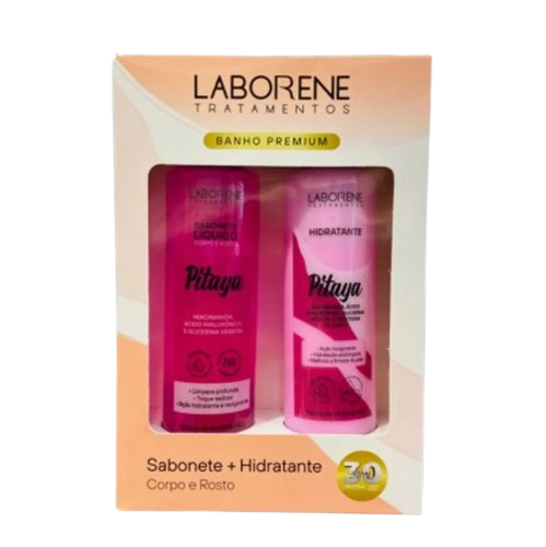 KIT BANHO PREMIUM SABONETE + HIDRATANTE - PITAYA / LABORENE