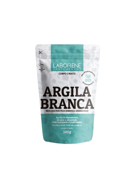 ARGILA BRANCA CORPO E ROSTO - 100G / LABORENE