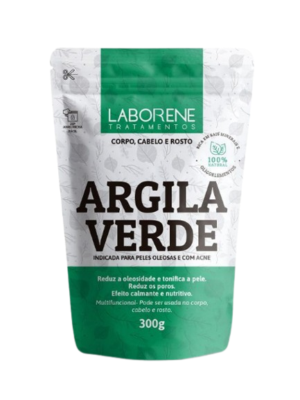 ARGILA VERDE CORPO E ROSTO - 300G / LABORENE