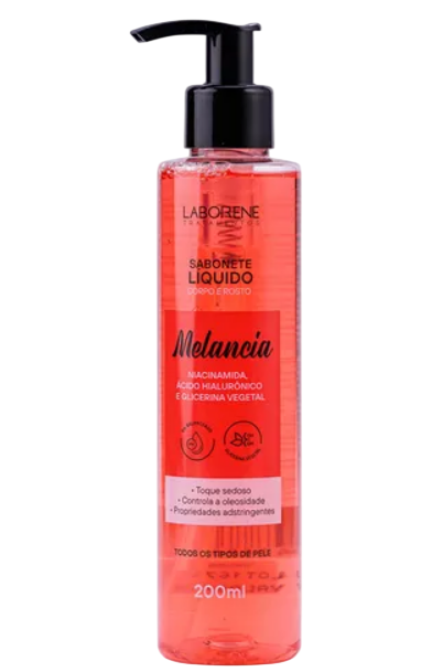 SABONETE LÍQUIDO CORPO E ROSTO - MELANCIA 200ML / LABORENE