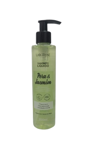 SABONETE LÍQUIDO CORPO E ROSTO - PÊRA E JASMIM  200ML / LABORENE
