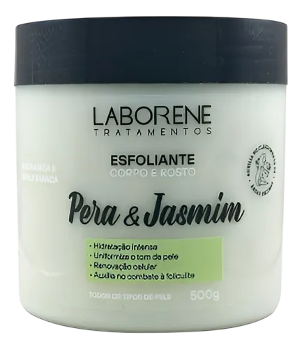 ESFOLIANTE CORPO E ROSTO - PÊRA E JASMIM 500G / LABORENE