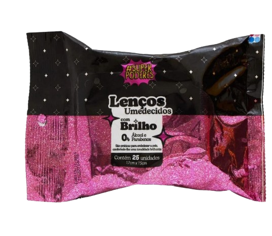 LENÇOS UMEDECIDOS COM BRILHO / SUPER PODERES