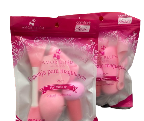 KIT DE ESPONJAS P/ MAQUIAGEM