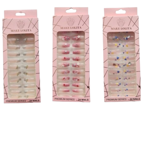 UNHAS POSTIÇAS DECORADAS ML1174 / MAKE LOLITA