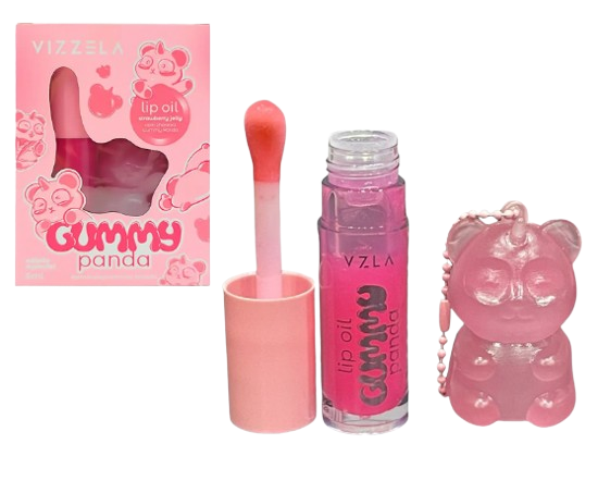 LIP OIL GUMMY PANDA COM CHAVEIRO / VIZZELA