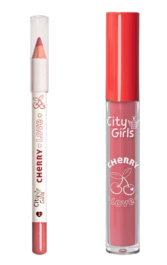 KIT LÁBIAL CHERRY LOVE (LÁPIS + BATOM) - COR 2 / CITY GIRLS