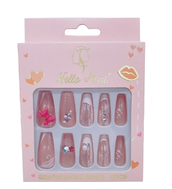 UNHAS POSTIÇA C/ ADESIVO - OY1180-2 / HELLO MINI