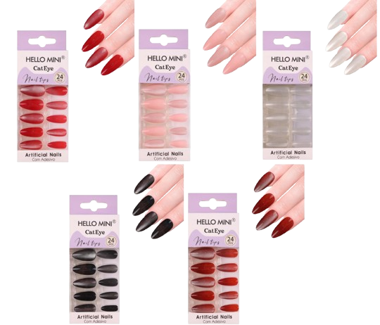 UNHAS POSTIÇAS - CAT EYE / HELLO MINI