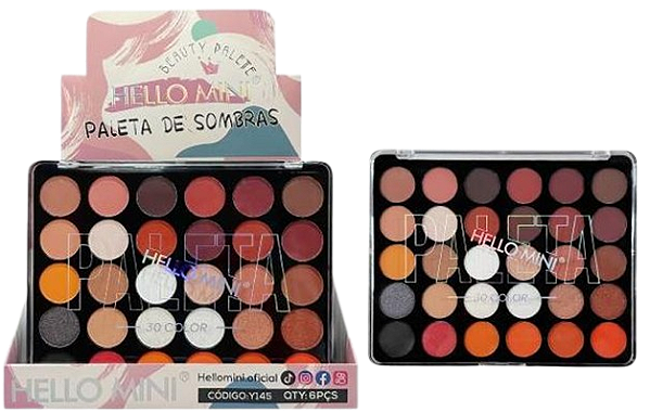 PALETA DE SOMBRAS - 30 CORES / HELLO MINI