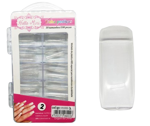 UNHA TIPS QUADRADA OVAL - OY099-2 / HELLO MINI