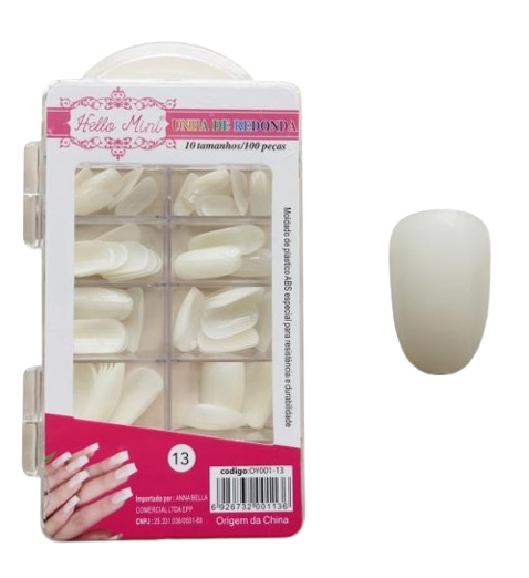 UNHAS POSTIÇAS REDONDA - OY001-13 / HELLO MINI