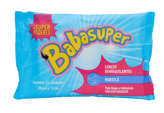 LENÇO DEMAQUILANTE BABASUPER - HORTELÃ / #SUPERPODERES
