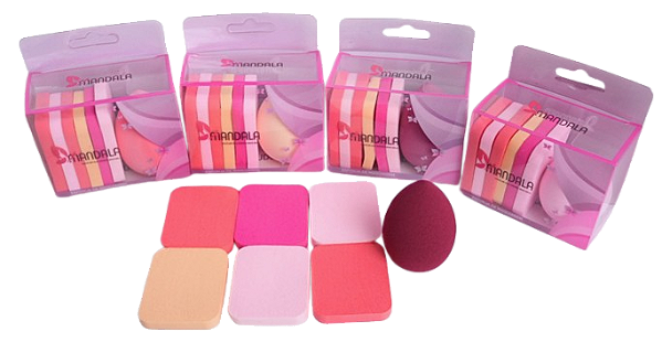 KIT ESPONJAS P/ MAQUIAGEM - MM025 / MANDALA