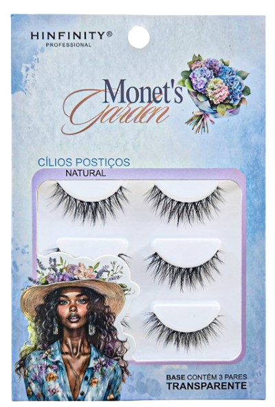 CÍLIOS POSTIÇOS C/ 3 PARES -MG072-3 / HINFINITY