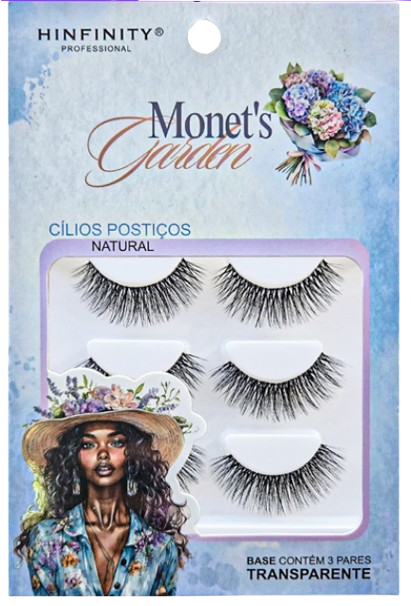 CÍLIOS POSTIÇOS C/ 3 PARES - MG101-3 / HINFINITY