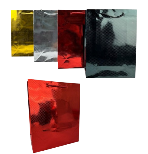 SACOLA DOURADA P/ PRESENTE - LC7352 - 32X26X10CM