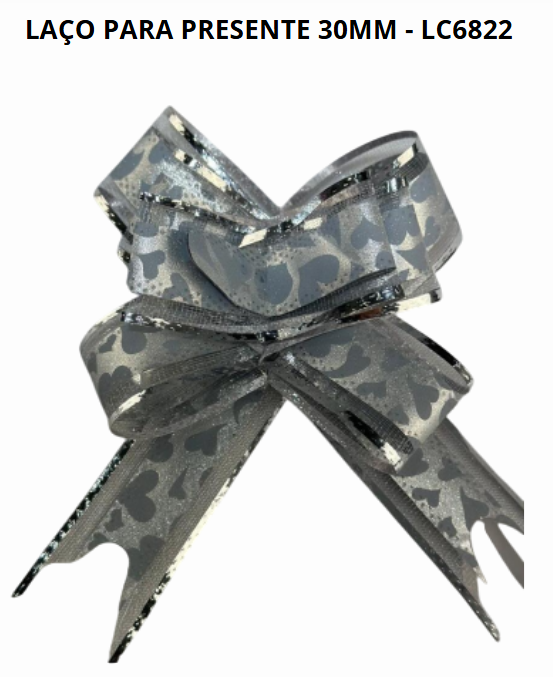 PACOTE COM 10 LAÇOS PARA PRESENTE 30MM - LC6822