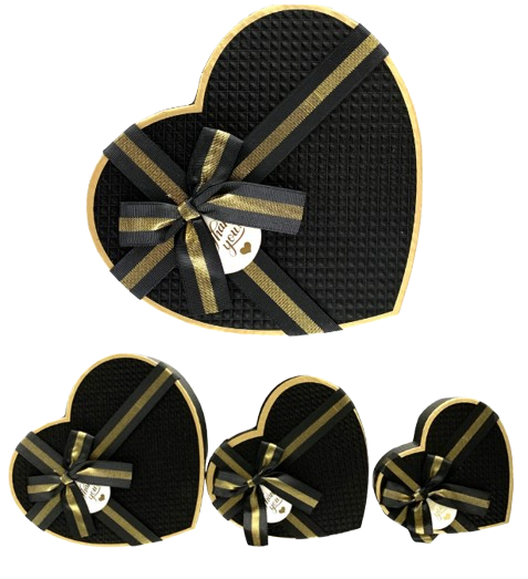 KIT CAIXA CORAÇÃO C/ 3 PCS - LC6943 - G(22X20X9CM) / M(19X17X7,5CM) / P(16X14X6CM)