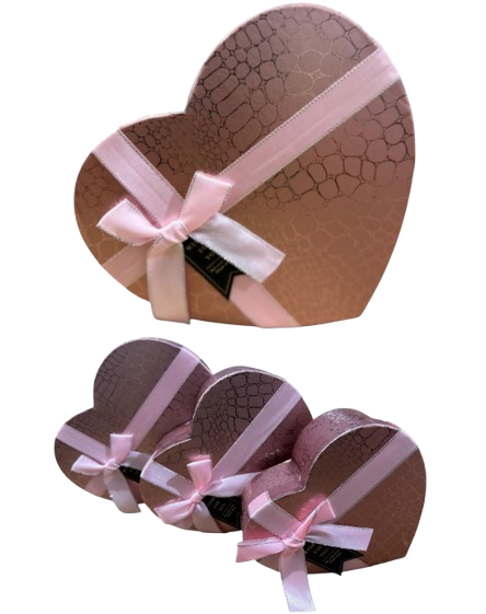 KIT CAIXA CORAÇÃO C/ 3 PCS - LC6941- G(22X20X9CM) / M(19X17X7,5CM) / P(16X14X6CM)