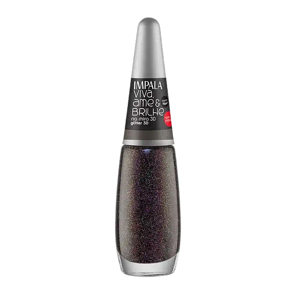 ESMALTE COM GLITTER 3D - NA MIRA / IMPALA