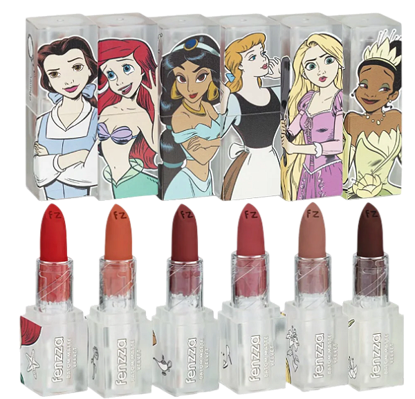 BATOM EM BALA MATTE VELVET - COLEÇÃO PRINCESAS / FENZZA