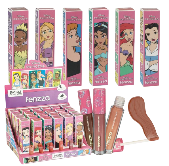 BATOM LÍQUIDO MATTE - COLEÇÃO PRINCESAS / FENZZA