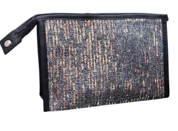 NECESSARIE PRETA COM PURPURINA