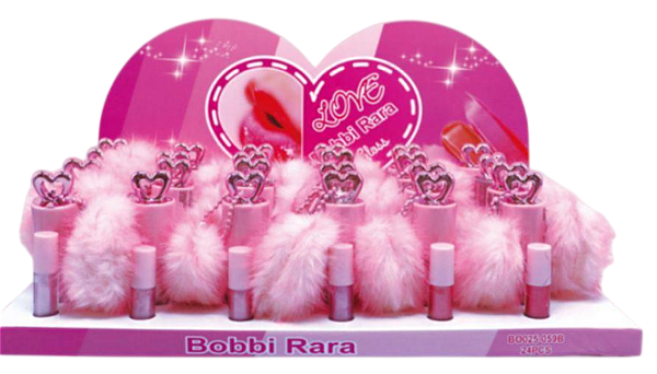 LIP GLOSS SHINY - COM CHAVEIRO DE CORAÇÃO / BOBBI RARA
