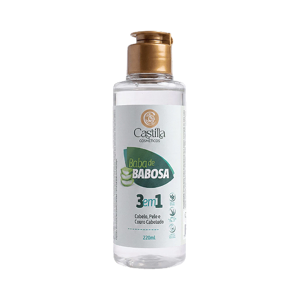 BABA DE BABOSA 220 ML - 3 EM 1 | CABELO, PELE E COURO CABELUDO / CASTILLA COSMÉTICOS