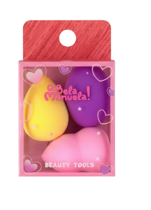 KIT COM 3 MINI ESPONJAS - QBM505 / QBELAMANUELA