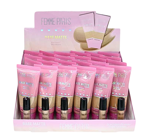 BASE LÍQUIDA MATTE ALTA COBERTURA - FR101 / FEMME PARIS