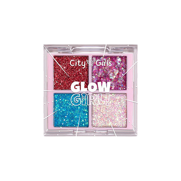 PALETA DE GLITTER - GLOW GIRL |COR A / CITY GIRLS